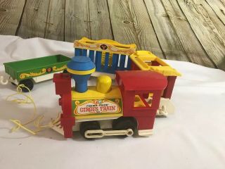 Vintage 70’s Fisher Price Little People Circus Train 991 4 Cars 5
