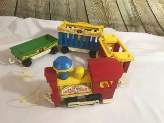 Vintage 70’s Fisher Price Little People Circus Train 991 4 Cars 6