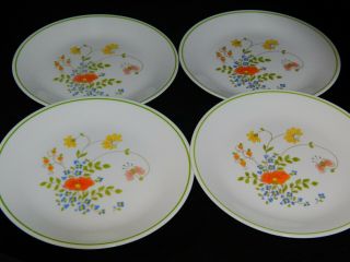 Set of 4 Vintage Corelle WILDFLOWER Luncheon Plates 2