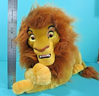Disney Parks Lion King Simba Mufasa Big 33 " Plush Body Puppet Vinyl Face Vintage