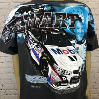 Tony Stewart T - Shirt Xl 2 Sided Vintage Nascar Race Tee Full Graphic Vtg Euc