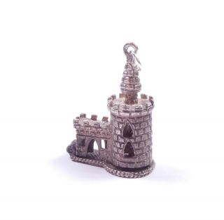 Vintage Charm Bloody Tower Opens To Beheading 925 Sterling Silver 5.  1g