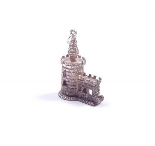 Vintage Charm Bloody Tower Opens To Beheading 925 Sterling Silver 5.  1g 3