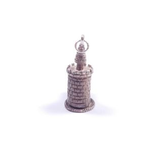 Vintage Charm Bloody Tower Opens To Beheading 925 Sterling Silver 5.  1g 4