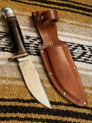 Vintage Western Usa L88 Hunting Bushcraft Survival Bowie Knife With Sheath