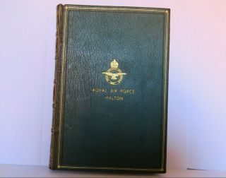 Stunning Royal Air Force Leather Bound Presentation Book.  First Edition