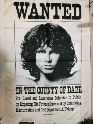 Vintage The Doors 2000 Textile Poster Flag Jim Morisson