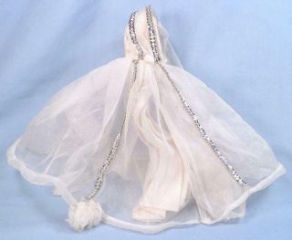 Spotlight On Romantic White Barbie Doll Gown Superstar Mattel 9836 Vintage