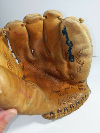 Rawlings Vintage Mickey Mantle Glove " The Comet " Model Mm6 - Marker Damage