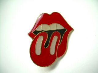 Rolling Stones Mouth Tongue Vintage Pin From The 80 