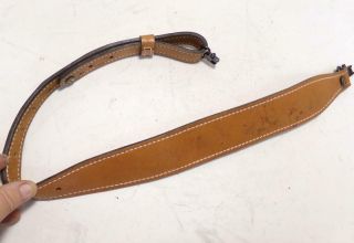 92 Vintage Bucheimer - Clark Leather Sling With Swivels - Adjusts 28 " - 36 "