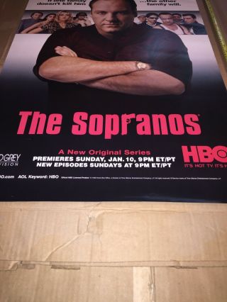 Rare vintage the Sopranos movie poster 22.  5 X 34.  5 meet Tony soprano 693 4