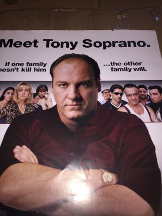 Rare vintage the Sopranos movie poster 22.  5 X 34.  5 meet Tony soprano 693 5