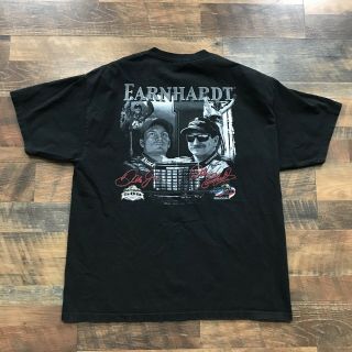 Vintage Dale Earnhardt 3 Jr & Sr Nascar T - Shirt 2 Sided Graphic Tee Men’s Large