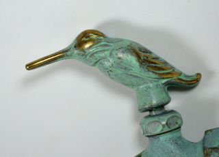 Vintage Brass Hummingbird Bird Handle Knob Faucet Hose Valve,  Verdigris 2