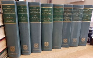 1st The Mathematical Papers Of Isaac Newton Volumes 1 - 8 Whiteside Complete Set 7