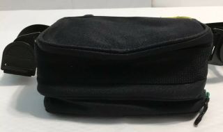 United Colors Of Benetton Camera Bag Vtg Black Adjustable Shoulder Strap Purse 7