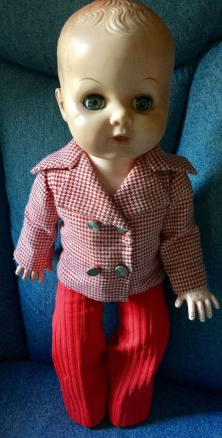 Buy Now.  Vintage 1960s Ae 478 17 Vinyl Plastic Baby Girl Character Doll 17 " Tall