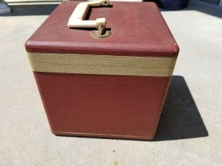 Vintage Wakefield 45 RPM Storage Records Box Carrying Case Bakelite Handle 4