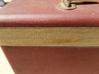 Vintage Wakefield 45 RPM Storage Records Box Carrying Case Bakelite Handle 7