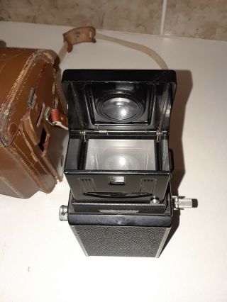 Minolta Autocord L TLR Camera Rokkor 75mm F/3.  5 w/ Case 5