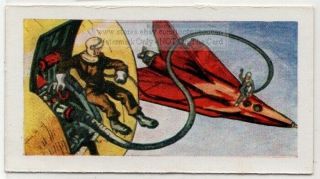 Space Ships Refueled By Orbiting Tankers Vintage Trade Ad Card