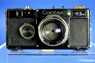 CONTAX 1 (a) Ver.  2 35mm Rangefinder Camera w 5cm f/2 Zeiss SONNAR Lens & Spool NR 2