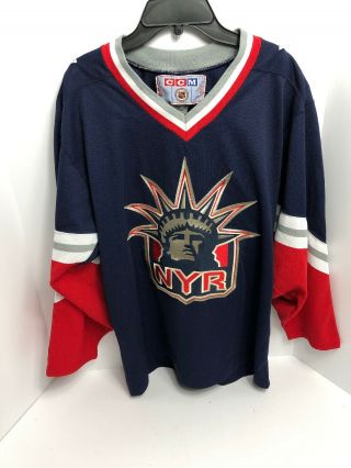 Vintage York Rangers Lady Liberty Ccm Hockey Jersey - Medium Nhl