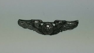 Vintage Ww Ii Sterling Silver Air Force Wings Pin Brooch Army Military