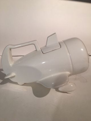 Rare Vintage 1978 White Airplane Teapot By Vandor