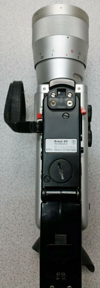 Braun Nizo 801 macro film cine MOVIE camera 8 mm VARIOGON Leather Case 6