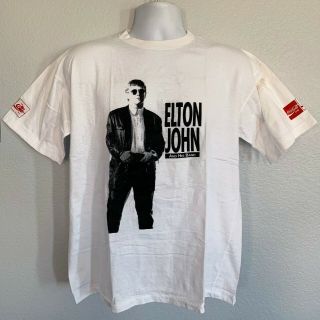 1992 Vtg Elton John River Plate Nov Concert T - Shirt Sz Large L & His Band