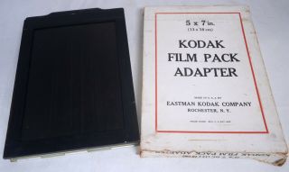 Vintage Eastman Kodak Film Pack Adapter 5x7in 13x18cm Premo Usa