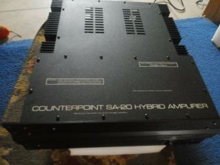 Counterpoint Sa - 20 Stereo Power Amplifier - Hybrid Tube Mosfet - Audiophile