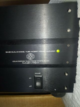 Counterpoint SA - 20 Stereo Power Amplifier - Hybrid Tube Mosfet - Audiophile 7