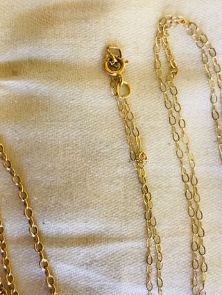Vintage Jewellery Two 9CT Gold Chains One Needs Clasp Combined Weight 2.  5g 4
