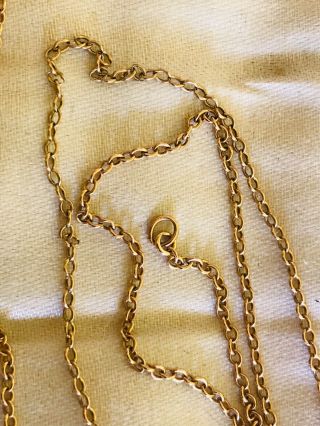 Vintage Jewellery Two 9CT Gold Chains One Needs Clasp Combined Weight 2.  5g 5
