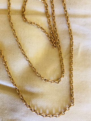 Vintage Jewellery Two 9CT Gold Chains One Needs Clasp Combined Weight 2.  5g 6