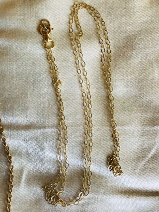 Vintage Jewellery Two 9CT Gold Chains One Needs Clasp Combined Weight 2.  5g 7