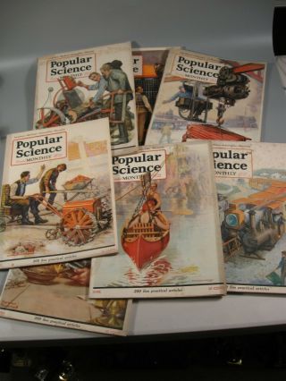 7 Vintage Popular Science Magazines 1921