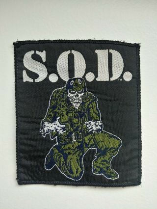 S.  O.  D Stormtroopers Of Death - Old Og Vtg 80/90`s Woven Patch Mod Vintage Lp