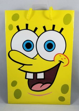Vintage Spongebob Squarepants Gift Bag - 10 " X 7 " X 4 " 2001