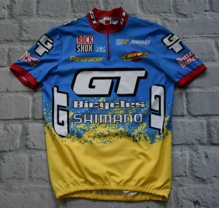 Vintage 90s De Marchi Gt Bicycles Cycling Jersey Shimano Italy Size Xl