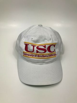 Adult Osfa The Game Russell Usc Trojans White Red Vintage 80s 90s Snapback Hat