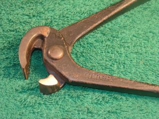 Vintage Goldenberg End Nippers/hammer 8 - 1/2 " Blacksmith Pliers Made In " France "