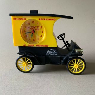 Vintage Old Time Coca Cola Delivery Truck / Car Alarm Clock Display