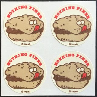 Vintage 80s Matte Trend Scratch & Sniff Stickers - Hamburger - 4 Block