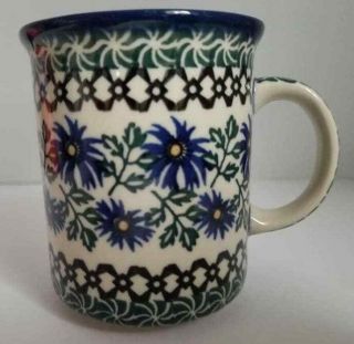 Vintage Boleslawiec Unikat Polish Poland Pottery Coffee Cup Mug Us