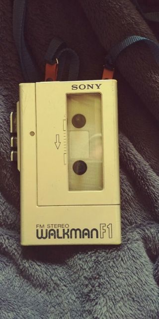 Vintage Sony Walkman Wm - F1 Fm Stereo Cassette Player W Strap And Clip Japan