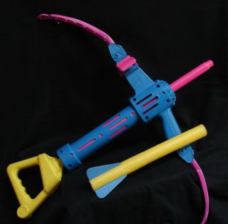 Vintage Nerf 1991 Blue Pink Yellow Bow N Arrow Parker Bros Rare